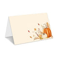 Pumpkin Place Cards for Table Setting, Tent Cards Decor For Birthday Baby Shower Thanksgiving Party Decorations, Bridal Shower Wedding Place Card, 25 Pack Birthday Food Name Card 2 x 3.5" /038
