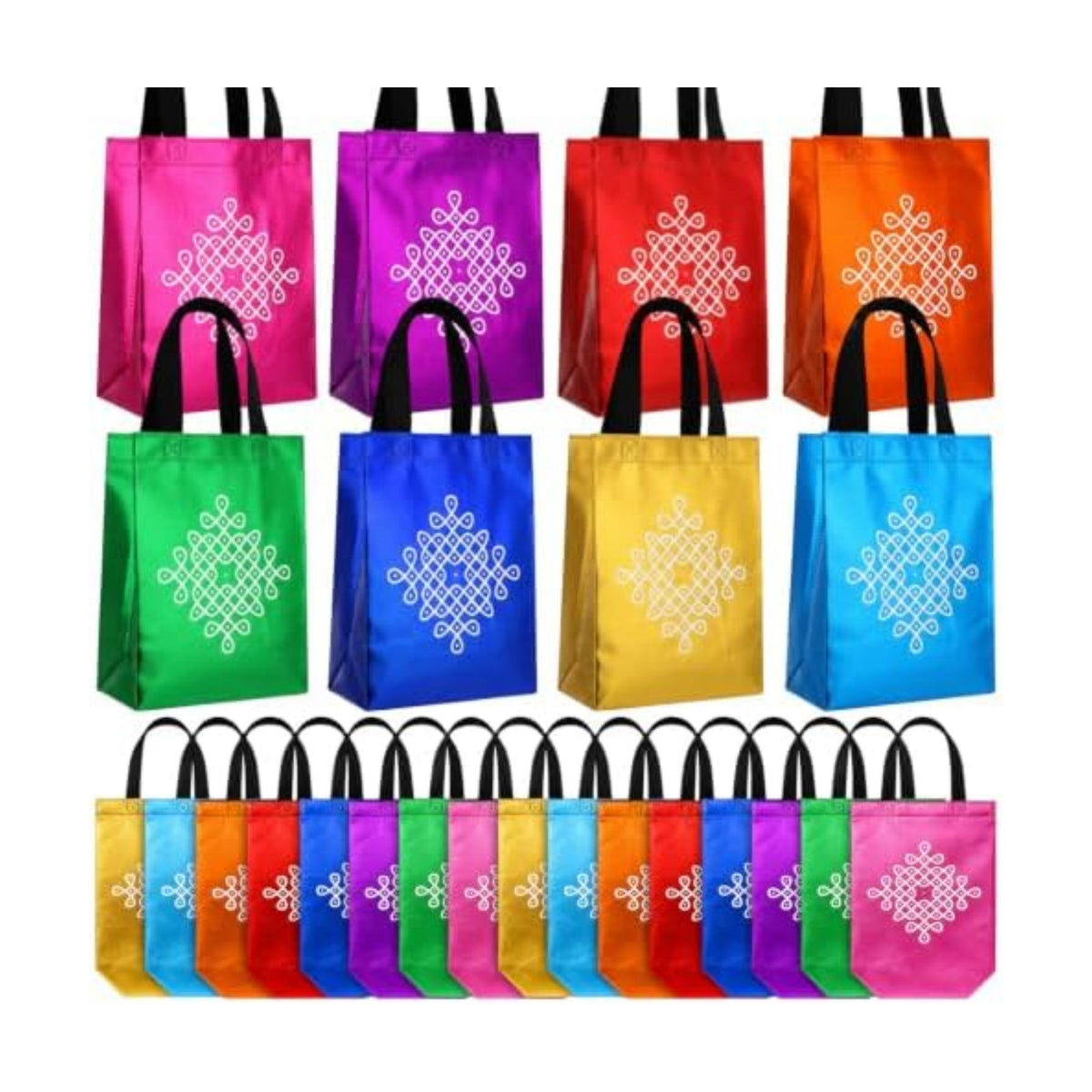 Dansydaisy 24 Pack Indian Return Gifts Non Woven Bags Bulk for Pooja