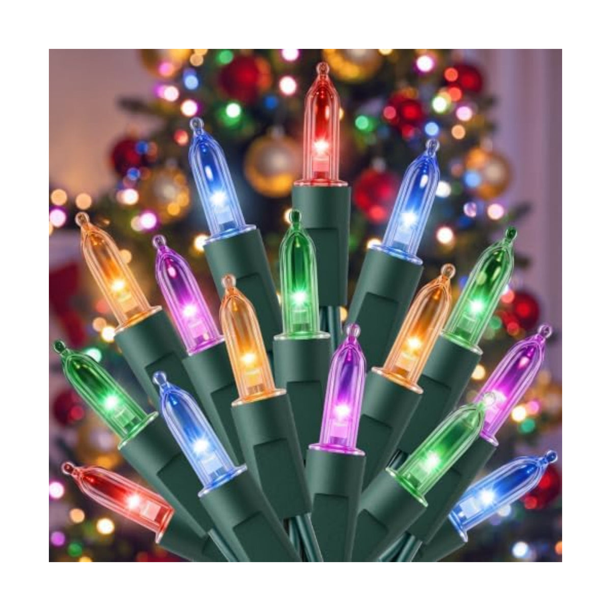 LED Christmas Lights Indoor Outdoor, 33FT 100 Count Mini String Lights