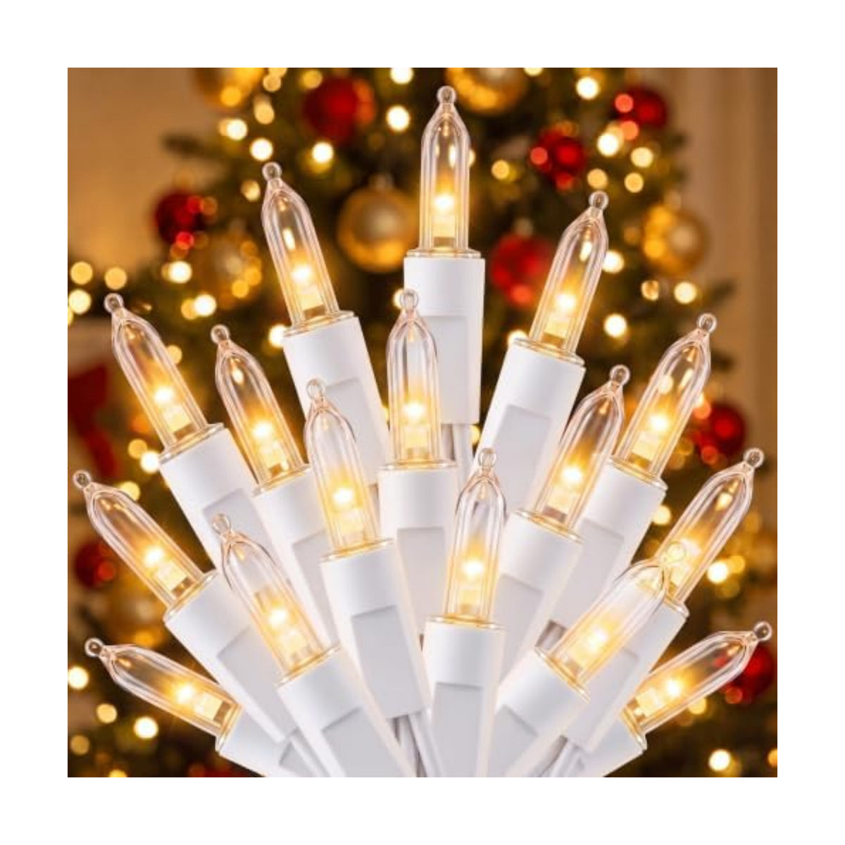 LED Christmas Lights Indoor Outdoor, 33FT 100 Count Mini String Lights
