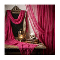 197"x71" Pink Halloween Scary Gauze, Spooky Cloth Party Decoration