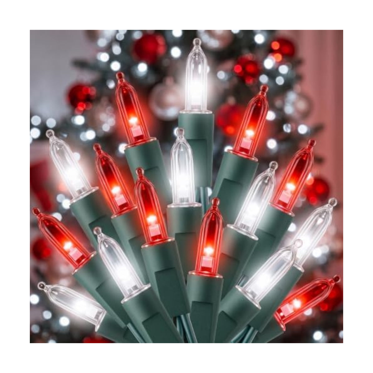LED Christmas Lights Indoor Outdoor, 33FT 100 Count Mini String Lights