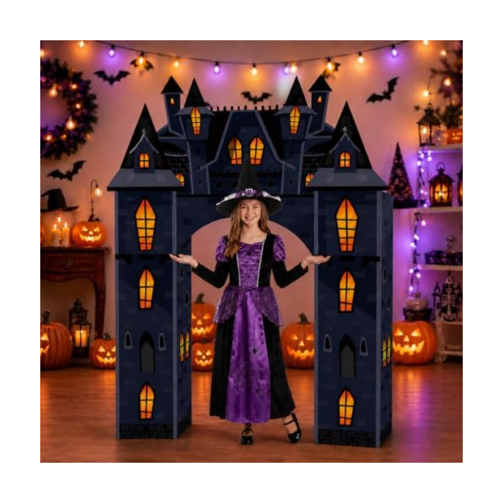 Pajean Halloween Castle Archway 68x52 Inch Haunted House Cardstock Doorway