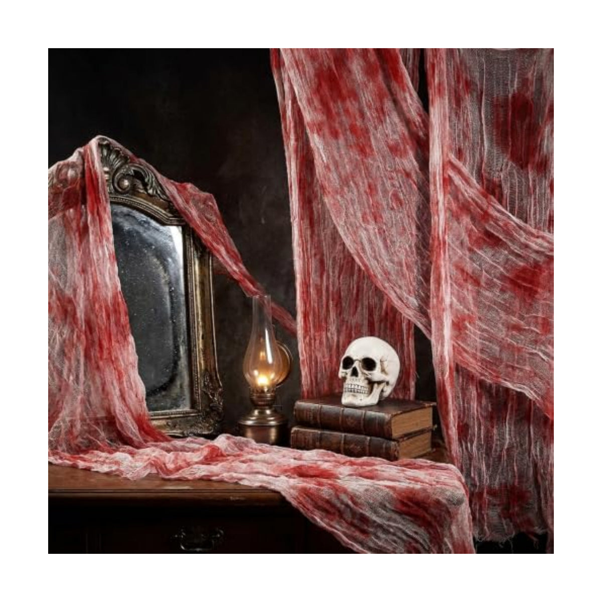Tlswshsy 500'' x 39''Large Halloween Creepy Cloth, Spooky Gauze Decoration