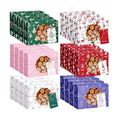 Motipuns 24 Set Christmas Cookie Boxes with Window Gift Boxes,Mixed