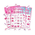Pink Glitter Bingo Cards, 24 Player Party Game for Teens and Adults