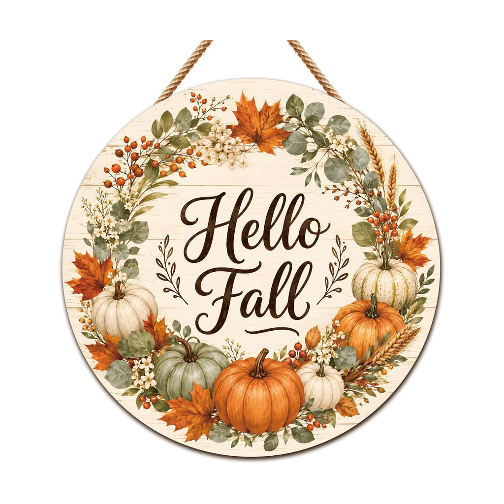 Fall Decorations for Home - Hello Fall Wreaths for Front Door