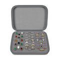 GWCASE Ring Organizer Box, 42-Slot Hard Shell Case, Holds 50+ Pieces, Gray