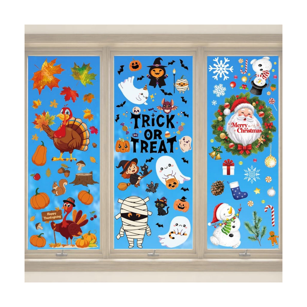 Window Clings for Halloween, Thanksgiving, Christmas, Halloween Decor