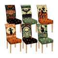 Moukeren 6 Pcs Halloween Chair Covers Scary Dining Chair Slipcovers