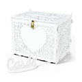 Jolik Love Wedding Card Box with Sign, Large Rustic Locking Money Box Holder for Wedding Reception, DIY Anniversary & Birthday Party Decoration, Gift Card & Envelope Storage