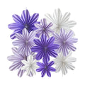 Purple Paper Flowers Lavender Purple White Hanging Paper Flower Fans