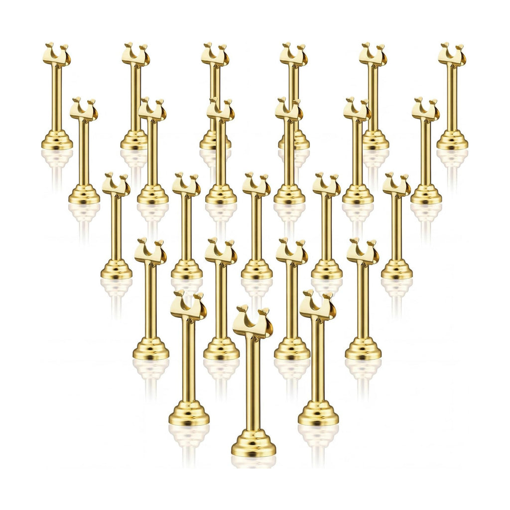 24 PC Gold Table Number Holder Metal 3.15 in Place Card Holder
