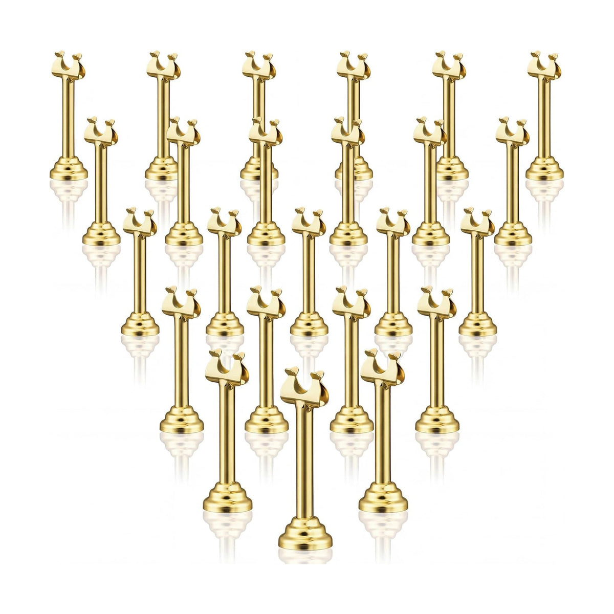 24 PC Gold Table Number Holder Metal 3.15 in Place Card Holder