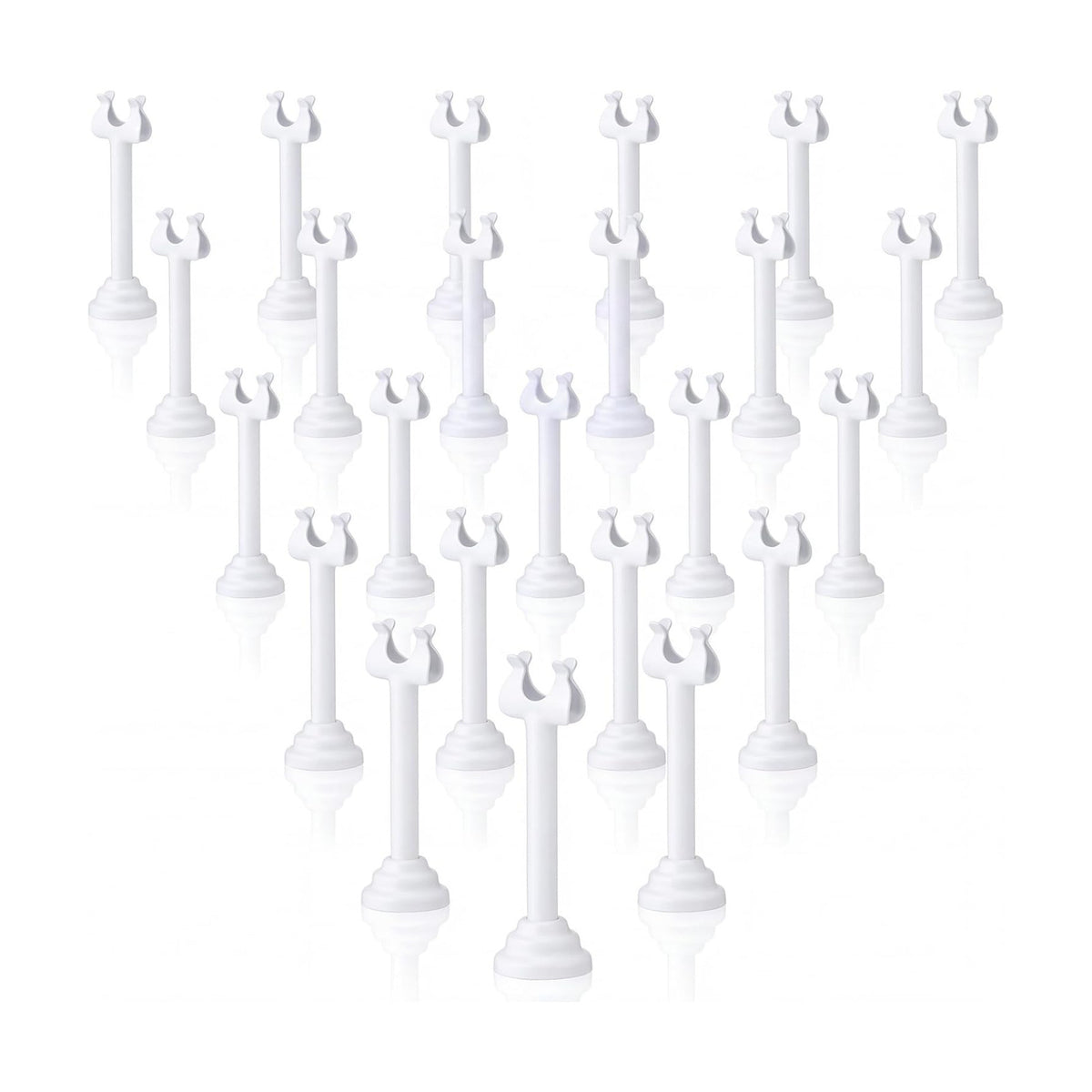 24 Pcs White Table Number Holder Metal 3.15 in Place Card Holder