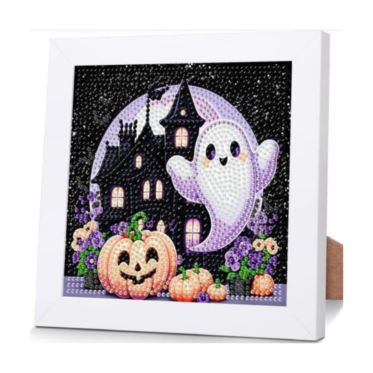 Halloween Diamond Art Kit for Kids with Frame,DIY Crafts for Girls Boy