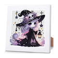 Tiwabb Witch Diamond Art Kit for Kids with Frame,DIY Crafts for Girls Boy