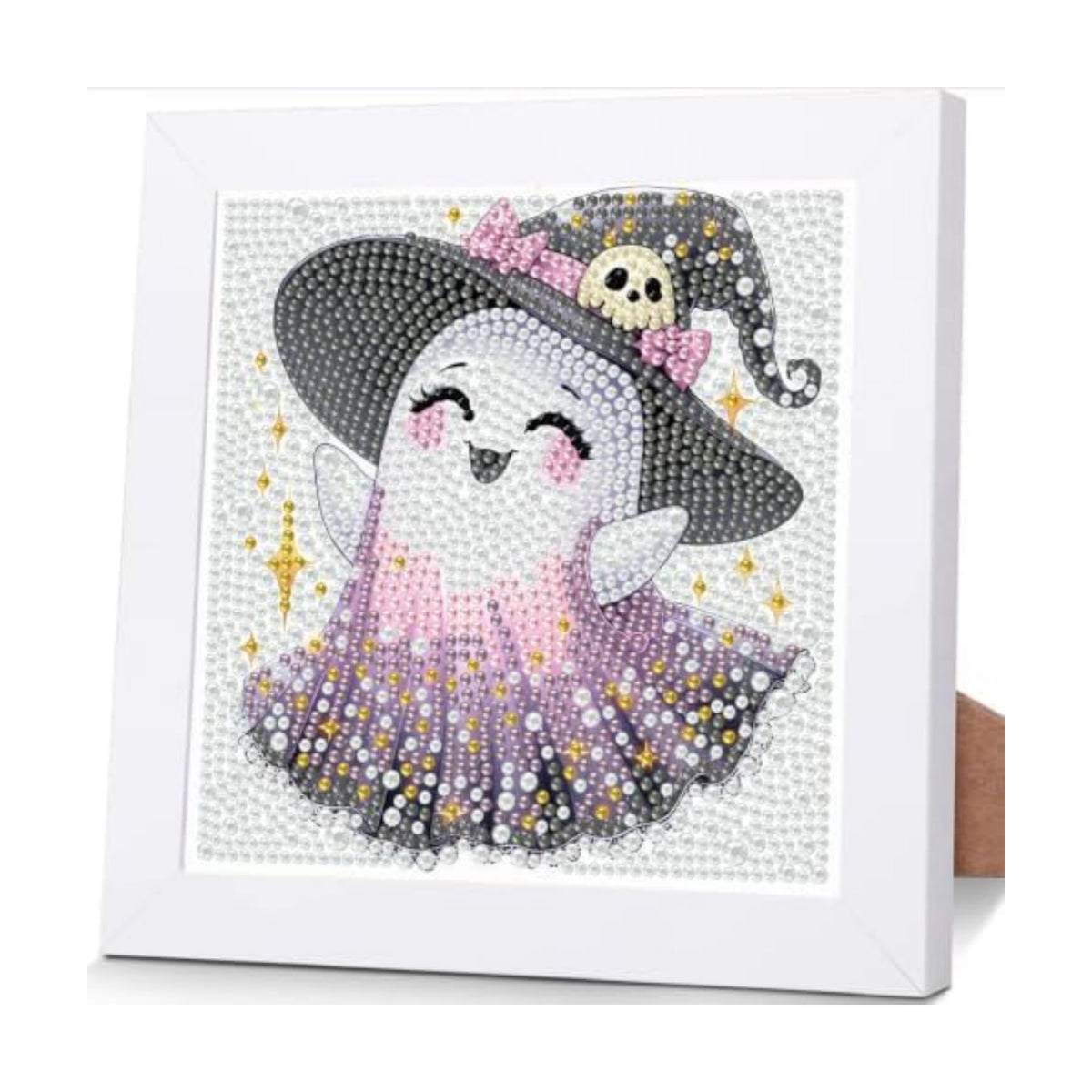 Tiwabb Ghost Diamond Art Kit for Kids with Frame,DIY Crafts for Girls Boy