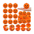 FOIMAS Halloween Pumpkin Candy Box, 48pcs Mini Plastic Pumpkin Containers Fillable Candy Treat Storage Box for Trick or Treat Halloween Party Decoration Storing Packaging Snacks Crafts Accessories