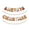 Mindsoft 4pcs Felt Merry Christmas Banner, Gingerbread Man Pom Pom Garland