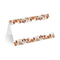 25Pcs Fall Place Cards, Watercolor Leaves Retro Boho Tented Name Cards, Seating Card for Wedding Thanksgiving Autumn Party Table Setting, 2.1 x 3.5 Inch Folded -16