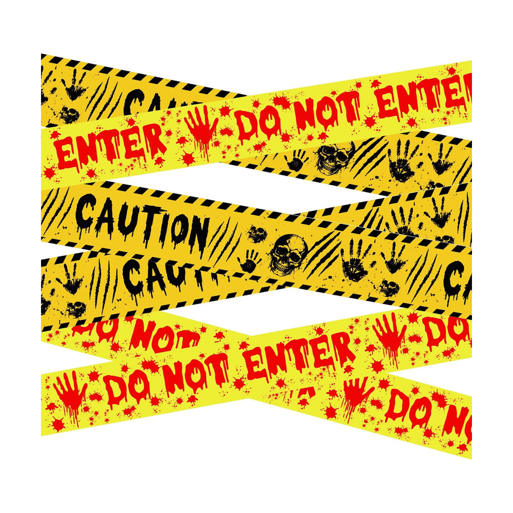 Halloween Decorations - 2PCS Fright Tape for Halloween Party Decorations