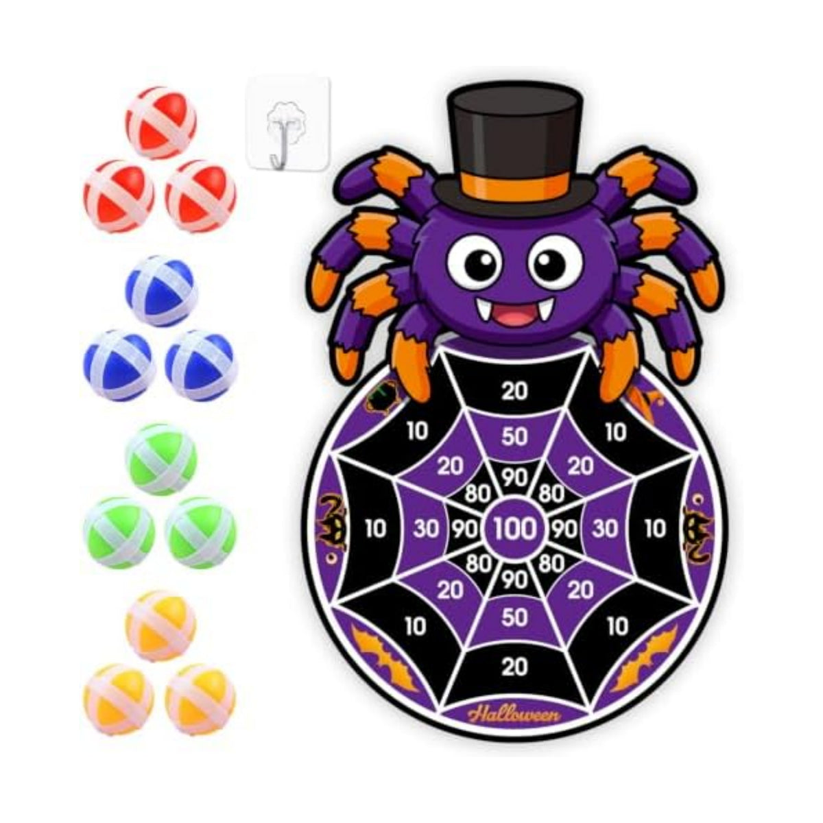 Halloween Games, Halloween Party Supplies Dart Board with 12 Sticky Balls