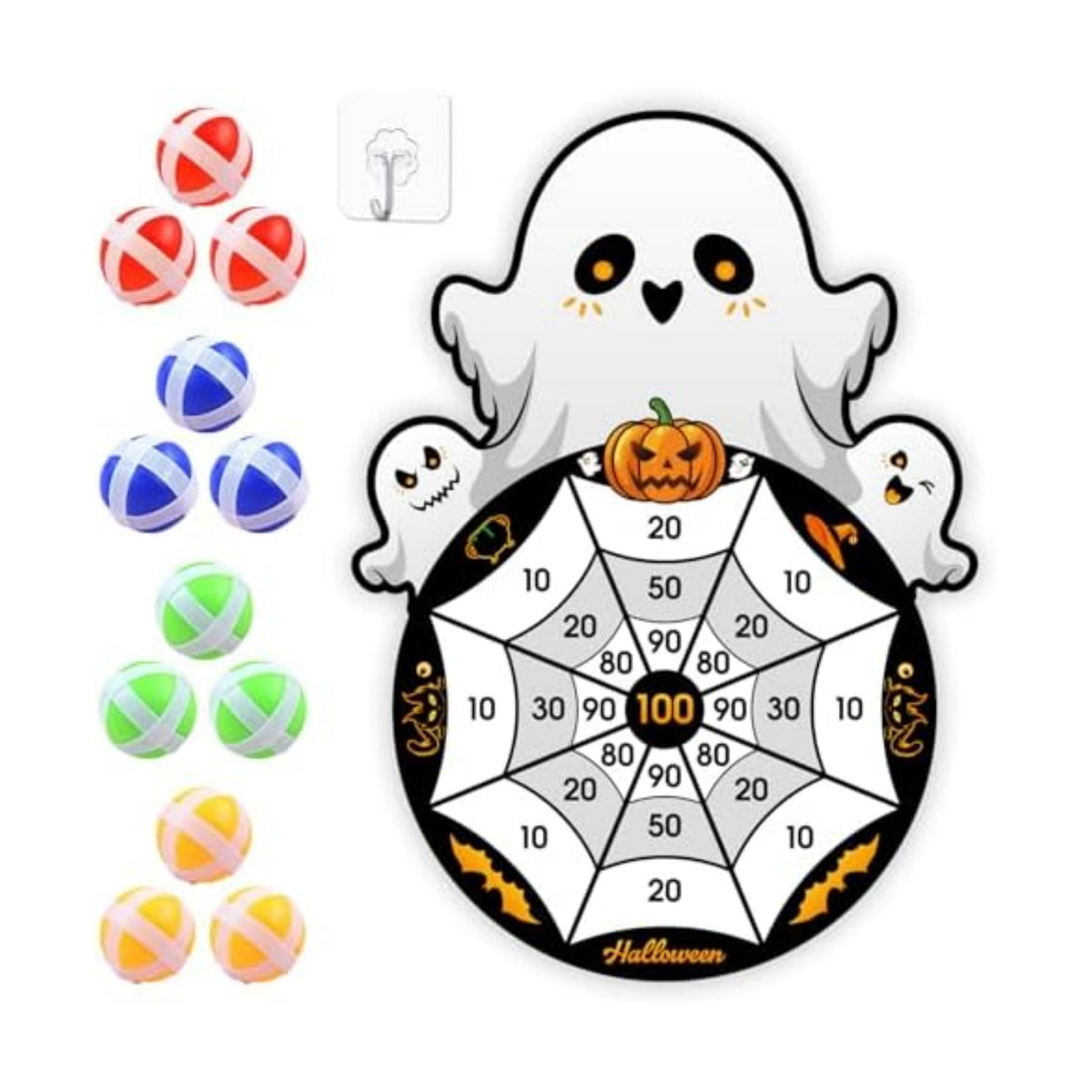 Halloween Games, Halloween Party Supplies Dart Board with 12 Sticky Balls