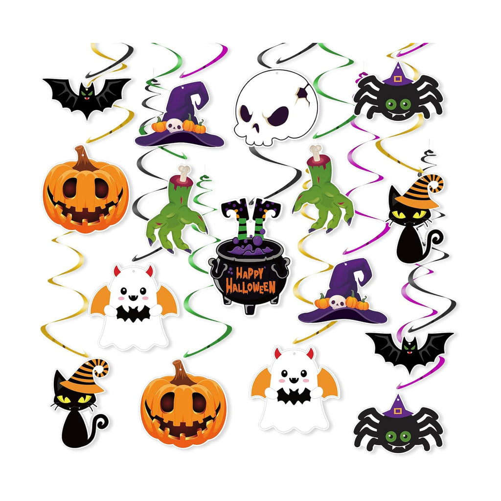 24Pcs Halloween Hanging Swirls Cutout Decorations for Party Ceiling