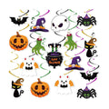 24Pcs Halloween Hanging Swirls Cutout Decorations for Party Ceiling