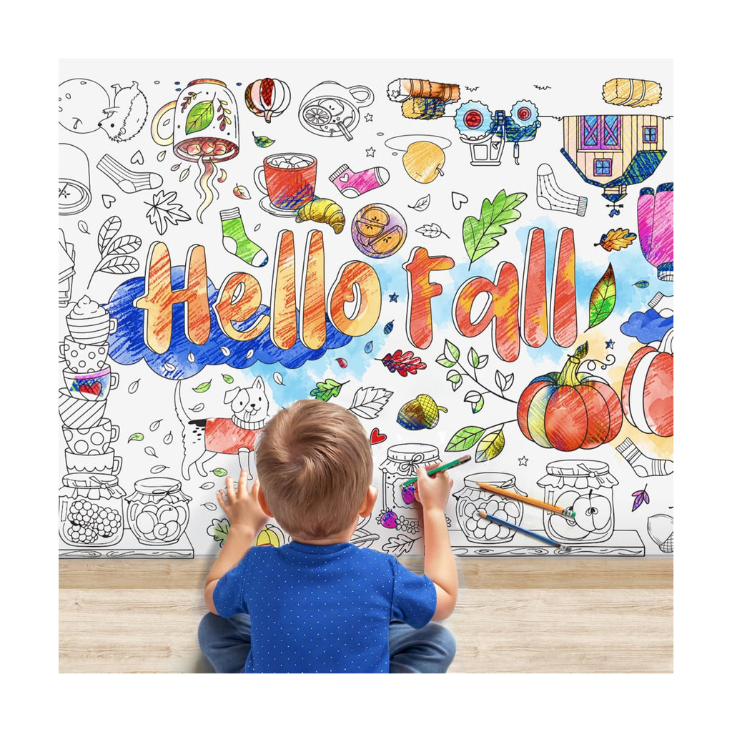 X-Protector Giant Fall Coloring Poster - 75"x30" Large Coloring Sheets