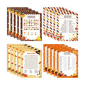 LOAVER 54 Pcs Thanksgiving Trivia Party Game Cards, Double-Sided Word Scramble Search Picture Hunt Activity Cards for Thanksgiving Family Gathering Fall Holiday Party Games Harvest Activities