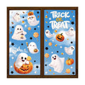 SULOLI 8 Sheet Halloween Window Clings, Plush Ghost Reusable Window Decals