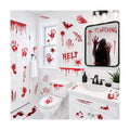Halloween Bloody Handprint Footprint Wall & Window Stickers, Horror Decor