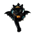 FLFK Peel and Stick Decals Black Cat in Halloween Costume