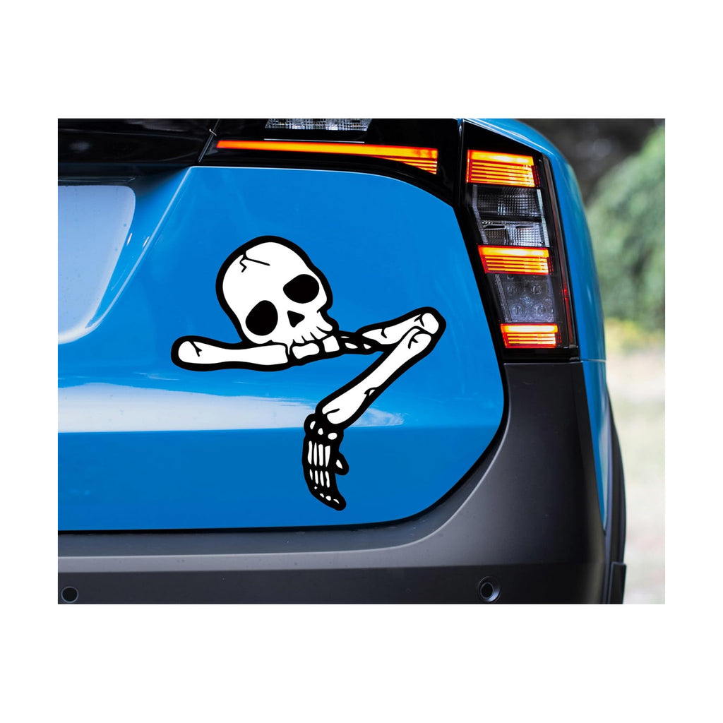 FLFK Peel and Stick Weatherproof Car Decals Skeleton Wall Stickers