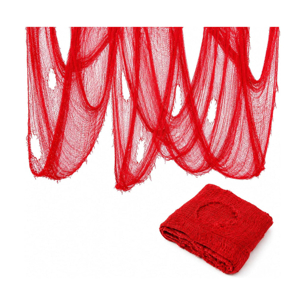Halloween Creepy Cloth Red 79 X 315 in, Spooky Scary Gauze for Home Decor