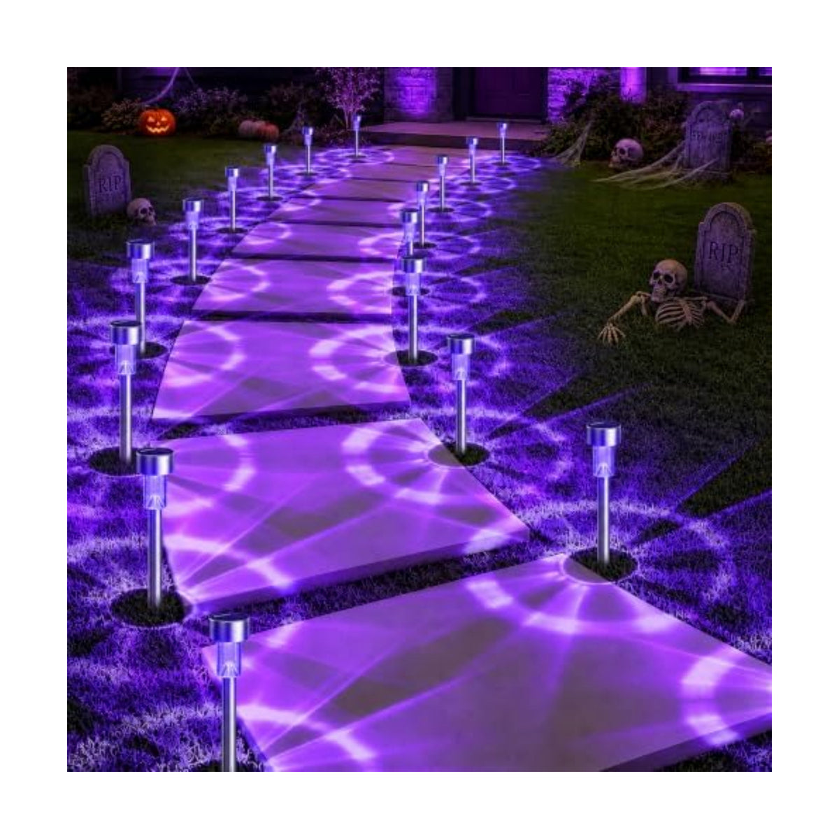 GIGALUMI Solar Halloween Lights Outdoor Waterproof 20-Pack Halloween Decor
