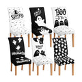 Mindsoft 6 Pcs Halloween Chair Covers Scary Dining Chair Slipcovers