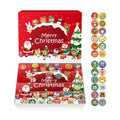 JWSCYSY 2026 Christmas Advent Calendar Box Set DIY - 24 Empty Surprise Gift Boxes with Number Stickers to Fill, Countdown Calendar for Kids Family Holiday Christmas Decorations (Red)