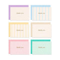 30 Thank You Cards with Matching Color Envelopes, Gold Foil Stickers & Storage Box, 4x6 Inch Thank You Notes, 6 Scalloped-Edge Designs, Blank Inside for Personal & Small Business Use