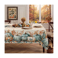 Fall Tablecloth Rectangle 60 x 84 Inch, Stain Resistant Washable Fabric Autumn Pumpkin Tablecloths Rectangular Fall Table Cloth Rectangle Table Cover for Kitchen Dining Party