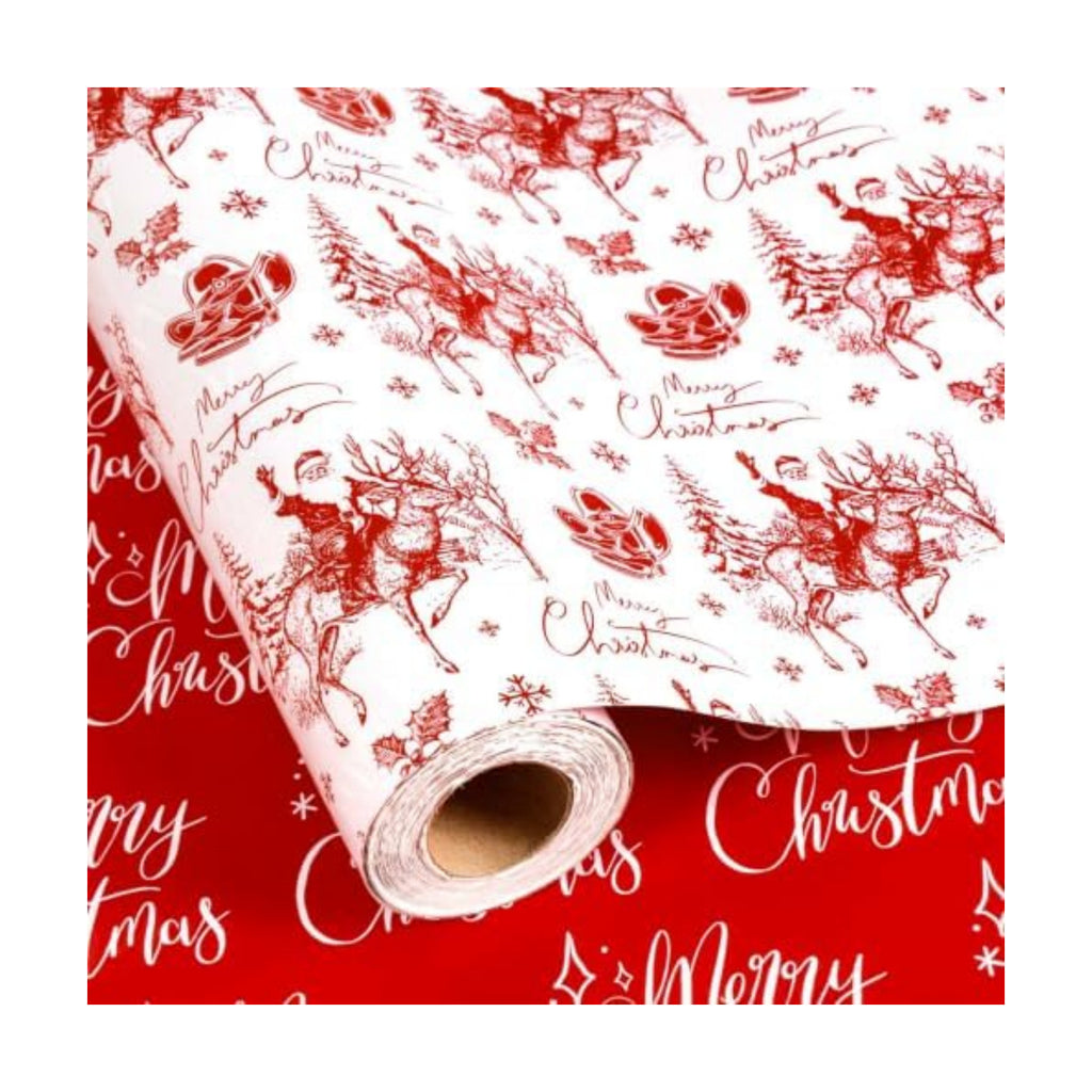Yarcony Western Christmas Wrapping Paper Roll, Cowboy Christmas Gift Wrap