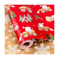 Yarcony Kids Christmas Wrapping Paper, Red Construction Christmas Gift Wrap