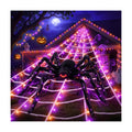 Halloween Giant Spider Web Decoration with Glow-in-the-Dark Spider, Outdoor
