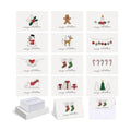 AmazingSpark 120 Pack Merry Christmas Cards with Envelope Bulk White Xmas