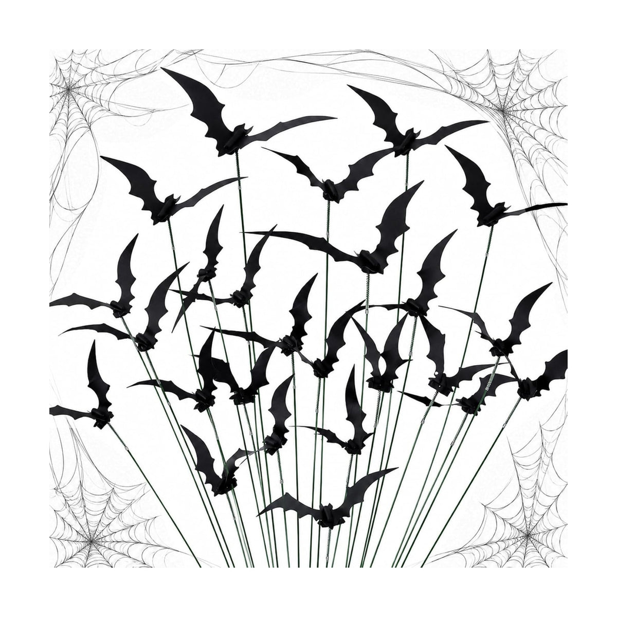 RAINFLOW 30PCS Halloween Bat Garden Stakes Outdoor Yard Spooky Decor