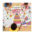 Happy Birthday Giant Coloring Tablecloth, 28 x 72 Inch Kids Party Poster