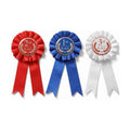3 Pack Award Ribbon Rosette Set Winner Victory Prize Ribbons