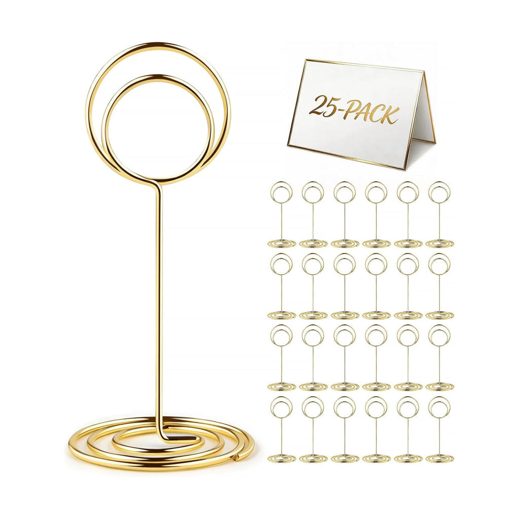 25-Pack Table Number Holders - Place Card Holders